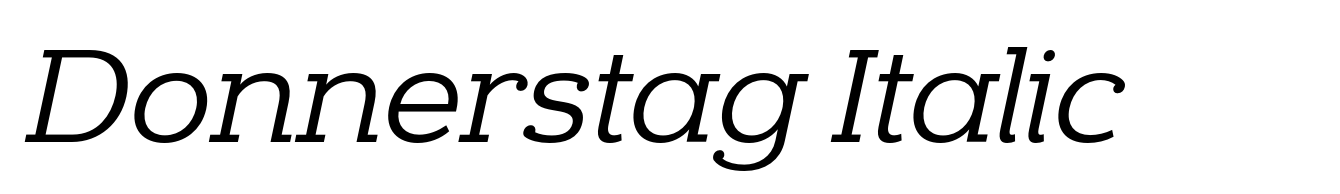 Donnerstag Italic